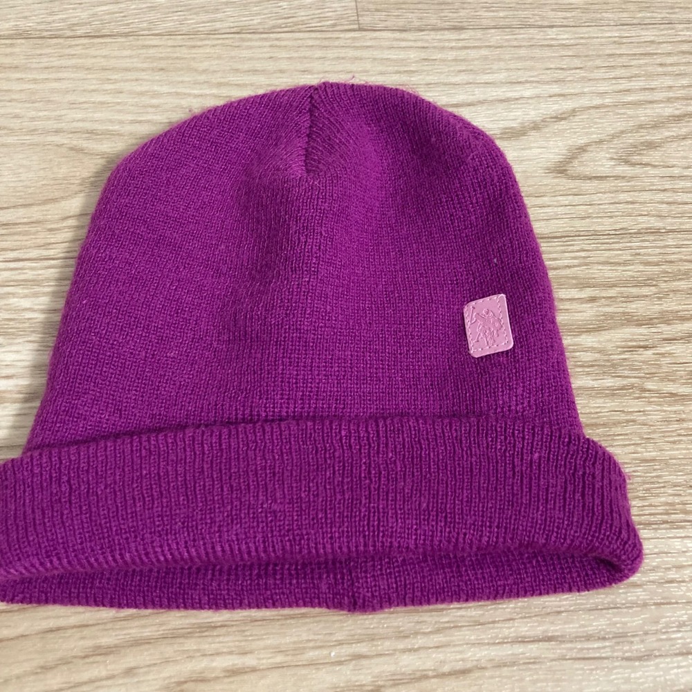 U.S.‎ Polo Assn Beanie Youth OS Magenta Purple Knit Cuffed Hat LOGO kids girls